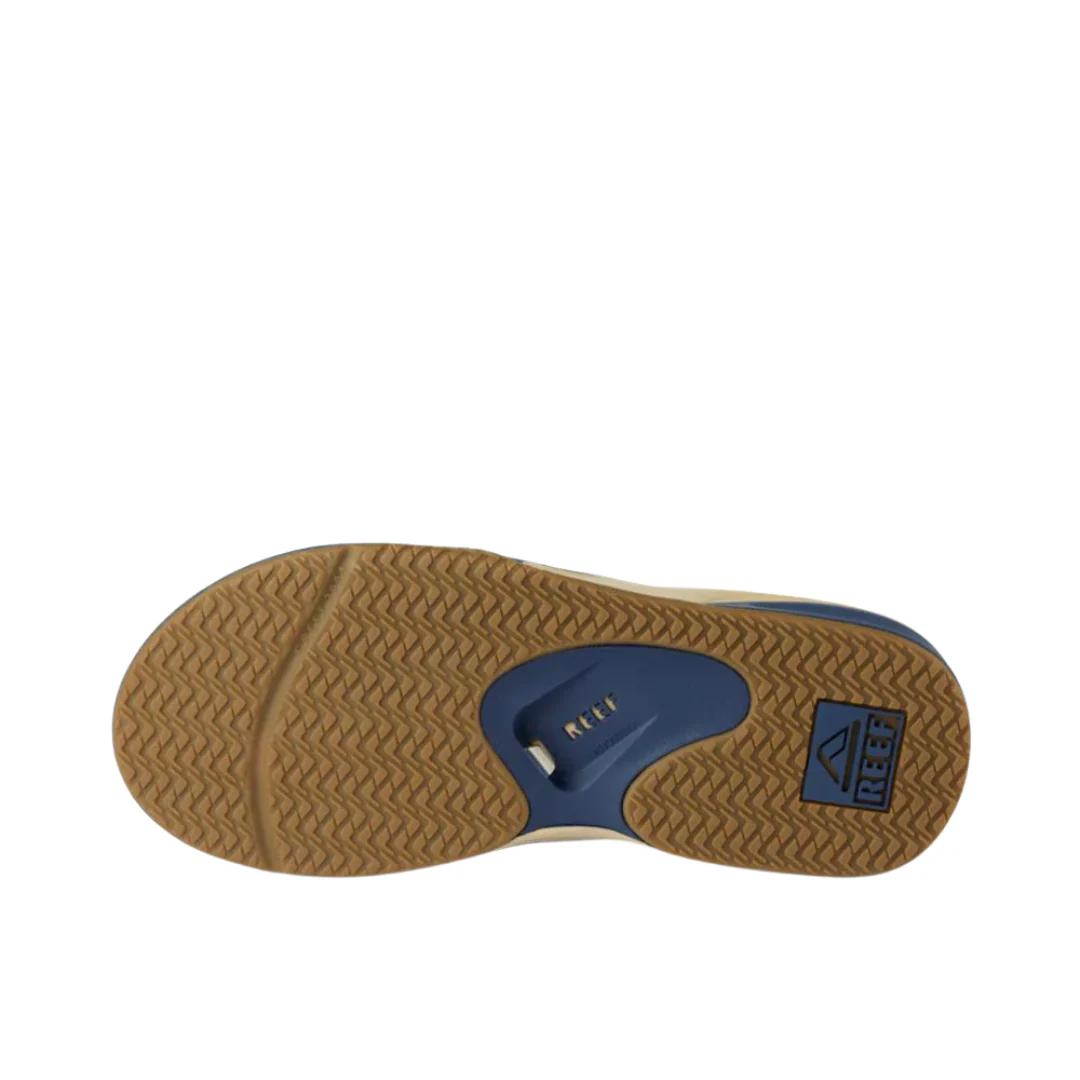 Reef Mens Fanning Flip Flops - Tan/Navy/Tan - Image 4