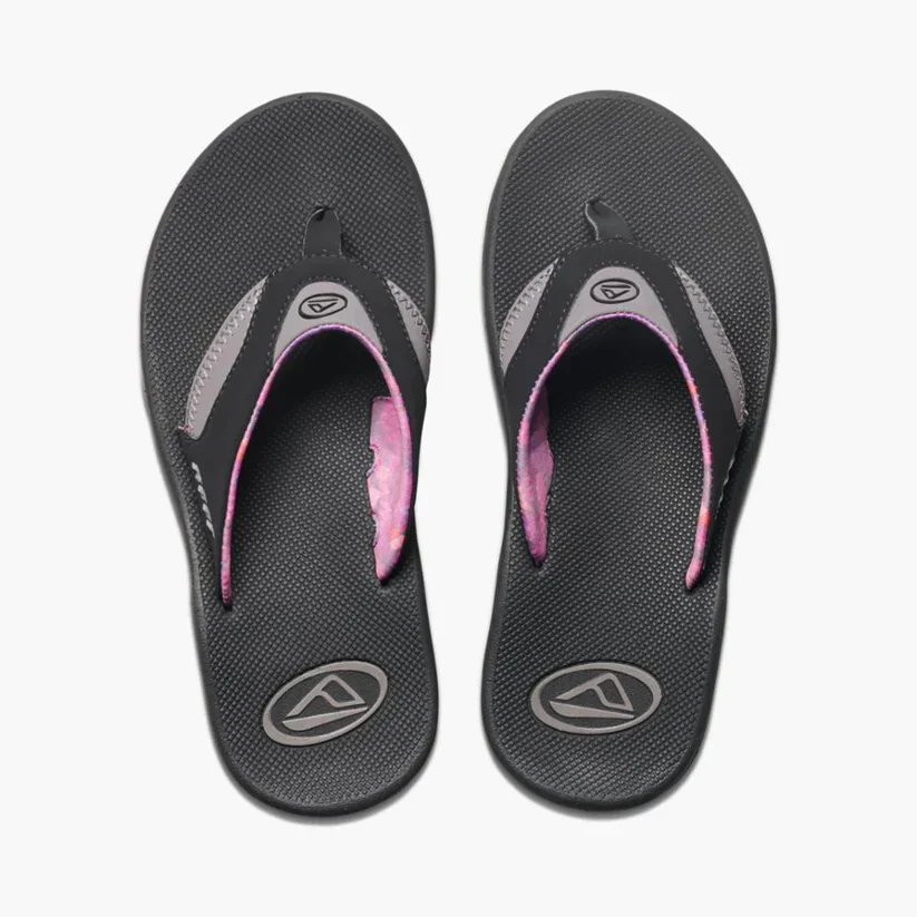 Reef Womens Fanning Sandals - Black/Grey - Image 2