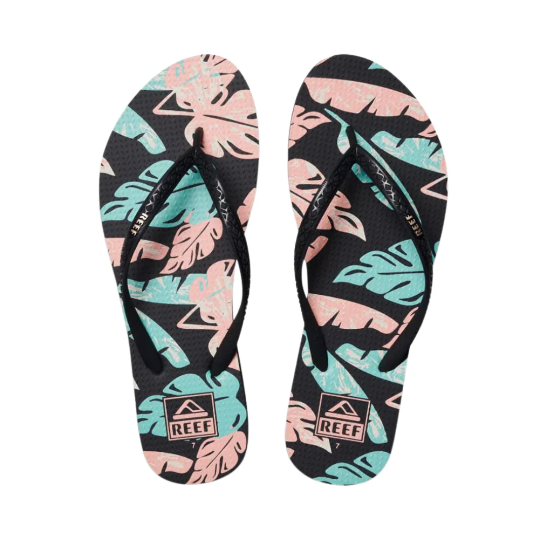 Reef Womens Seaside Prints Sandals - Neon Monstera - Image 3