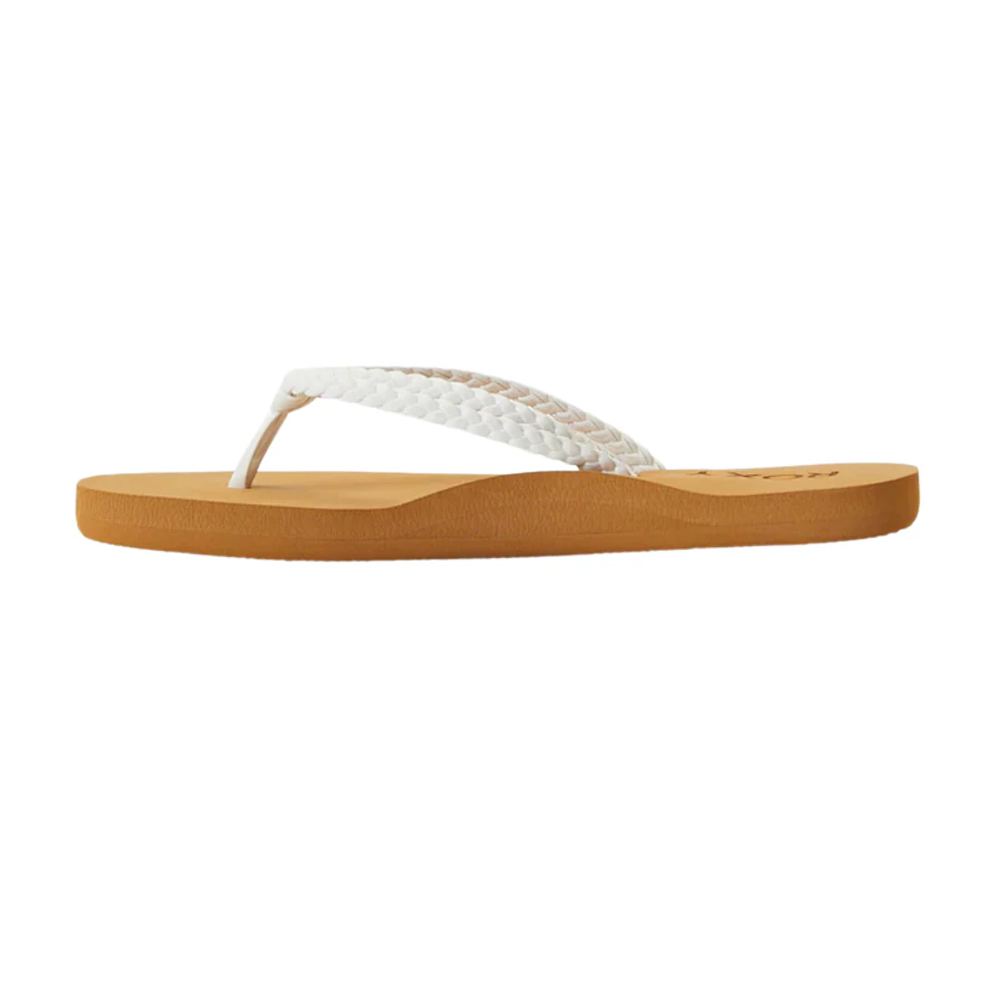 Roxy RG Costas II Youth Girls Flip Flops - White - Image 4