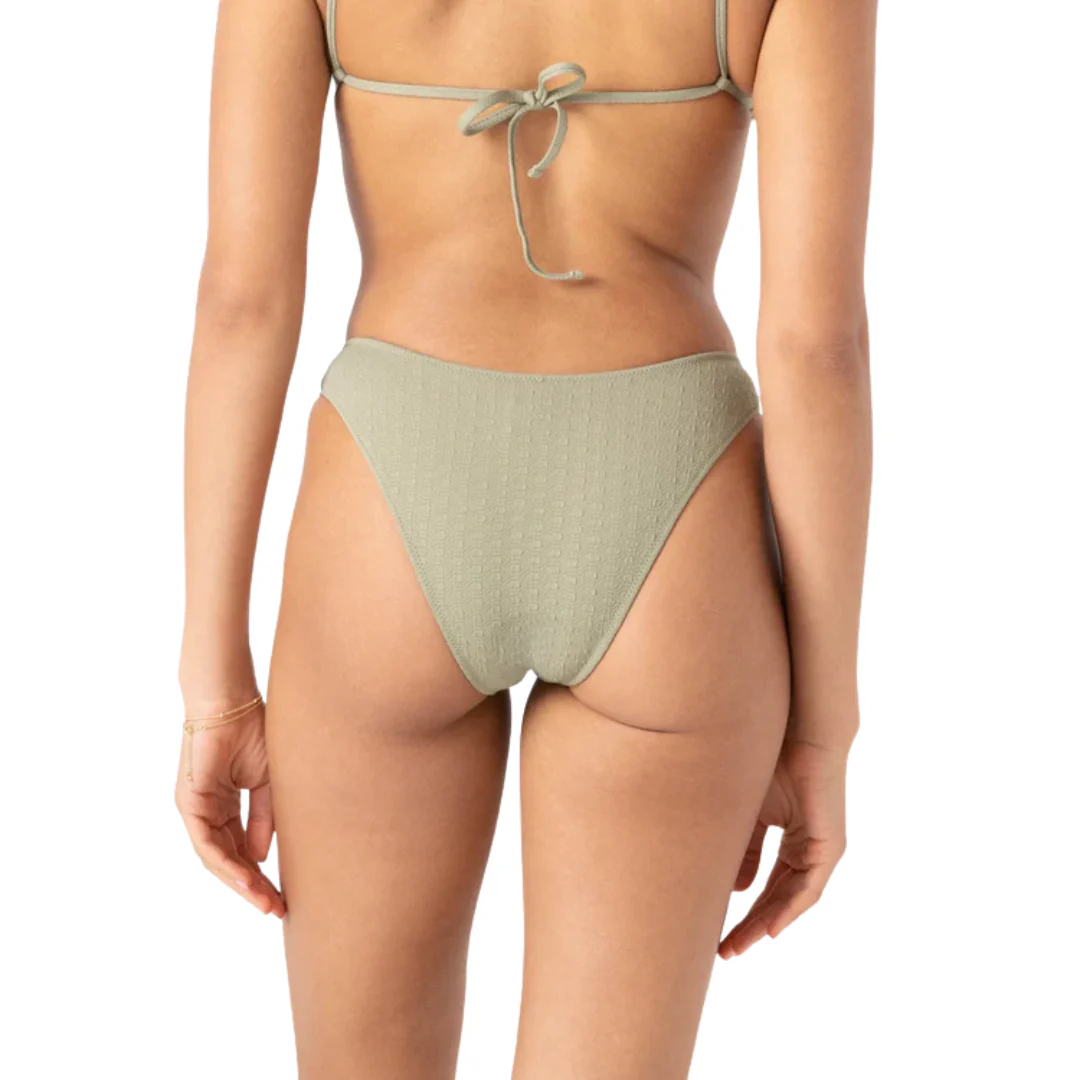 Roxy Women's  Haleiwa Scoop Cheeky - Oil Green - Image 2