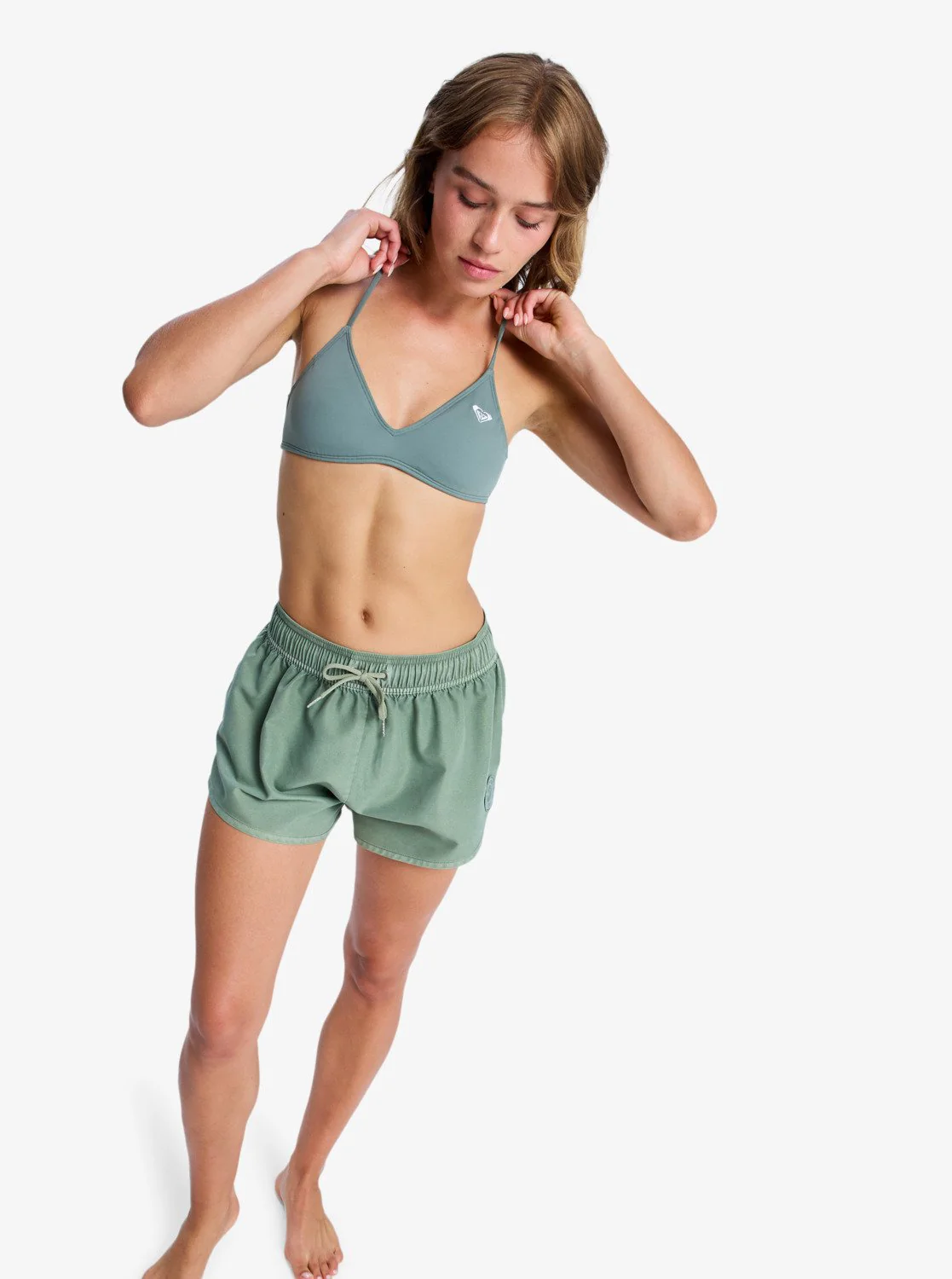 Roxy Women's No Bad Waves Boardshort - Oil Green - Image 4