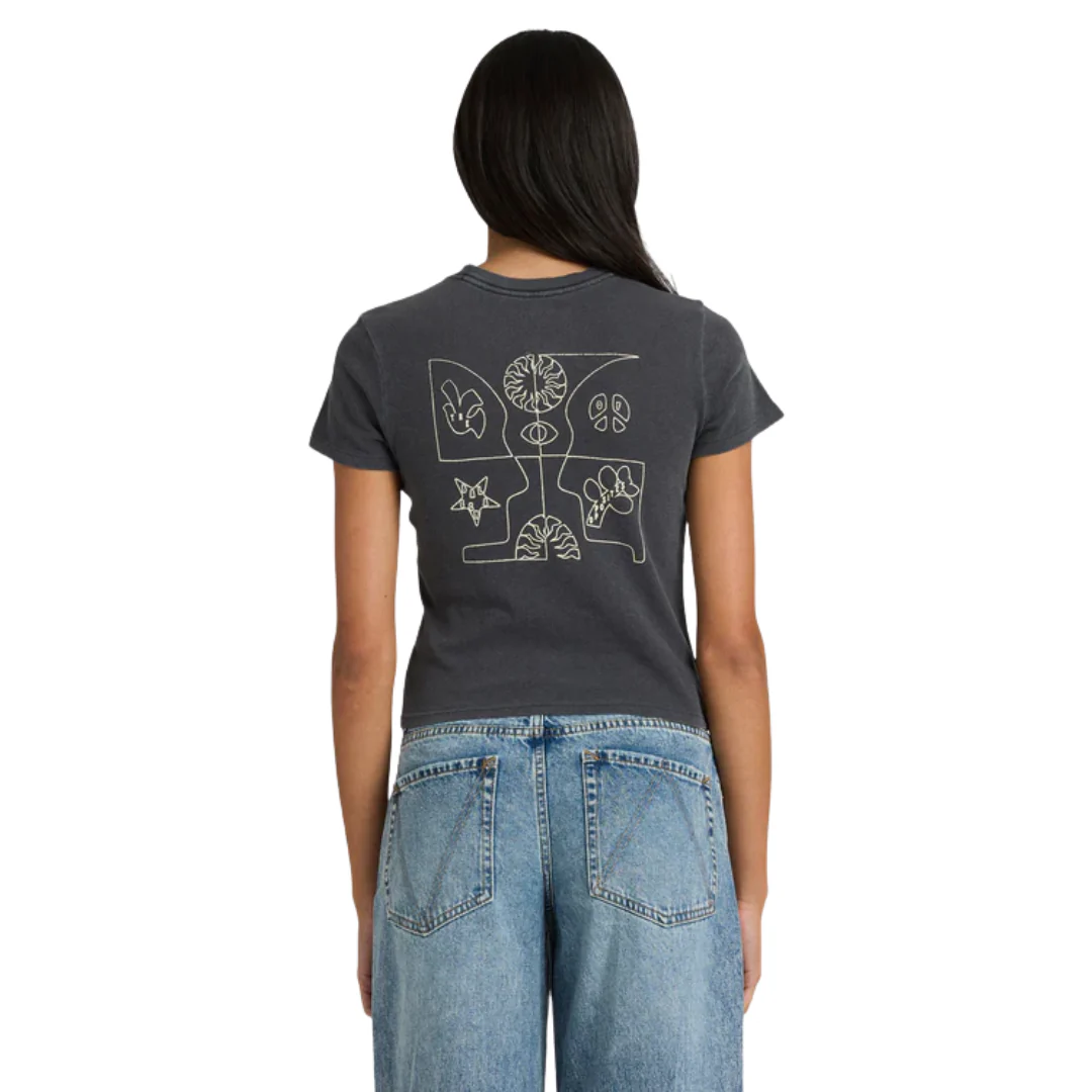 RVCA Women's 411 Tee - Graphite - Image 2