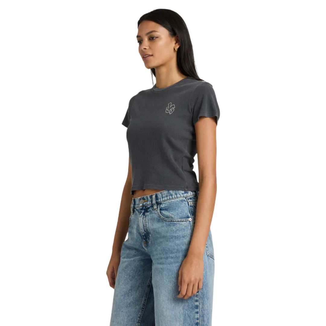 RVCA Women's 411 Tee - Graphite - Image 3