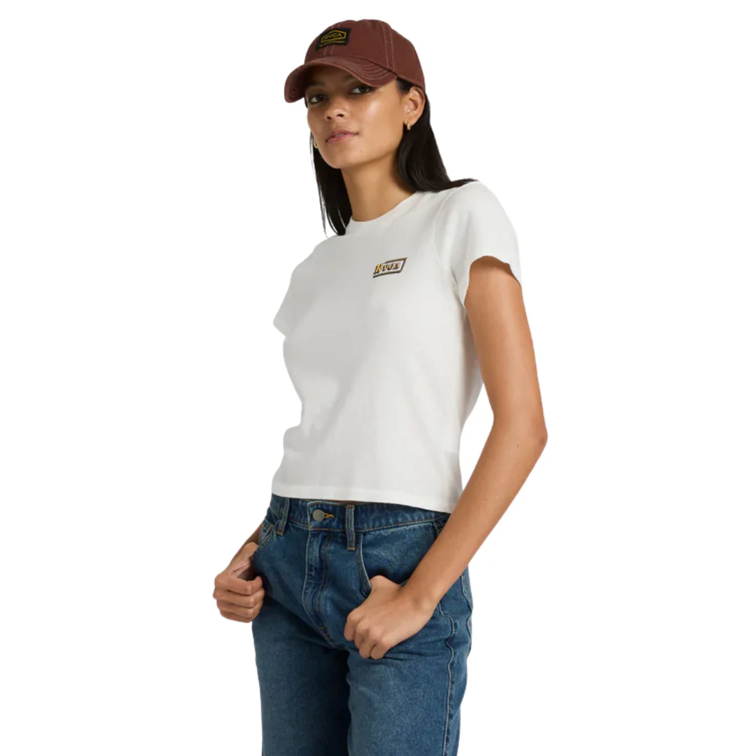 RVCA Women's 411 Tee - Vintage White - Image 2