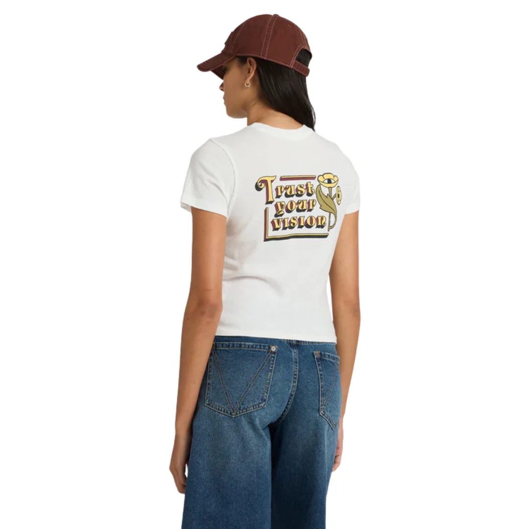 RVCA Women's 411 Tee - Vintage White - Image 3