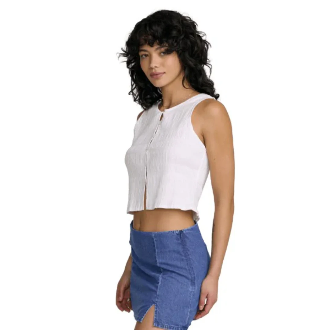 RVCA Women's Scrunch Top - Cloud - Image 3