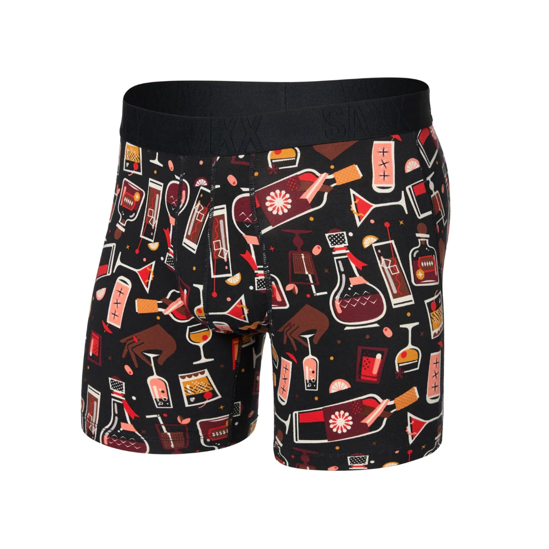 Saxx Men's Droptemp Cooling Cotton Boxer Brief Fly - VIVID STRIPE-MARITIME