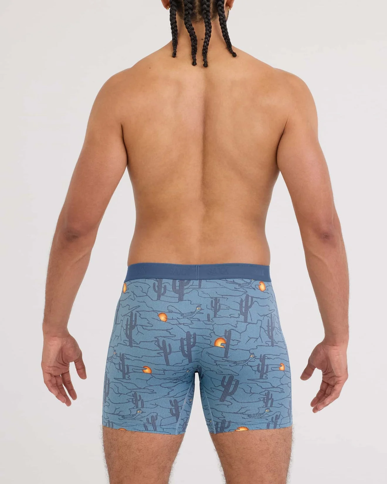 Saxx Men's Quest Quick-Dry Mesh Boxer Brief Fly - Canyonlands-Washed Blue - Image 2