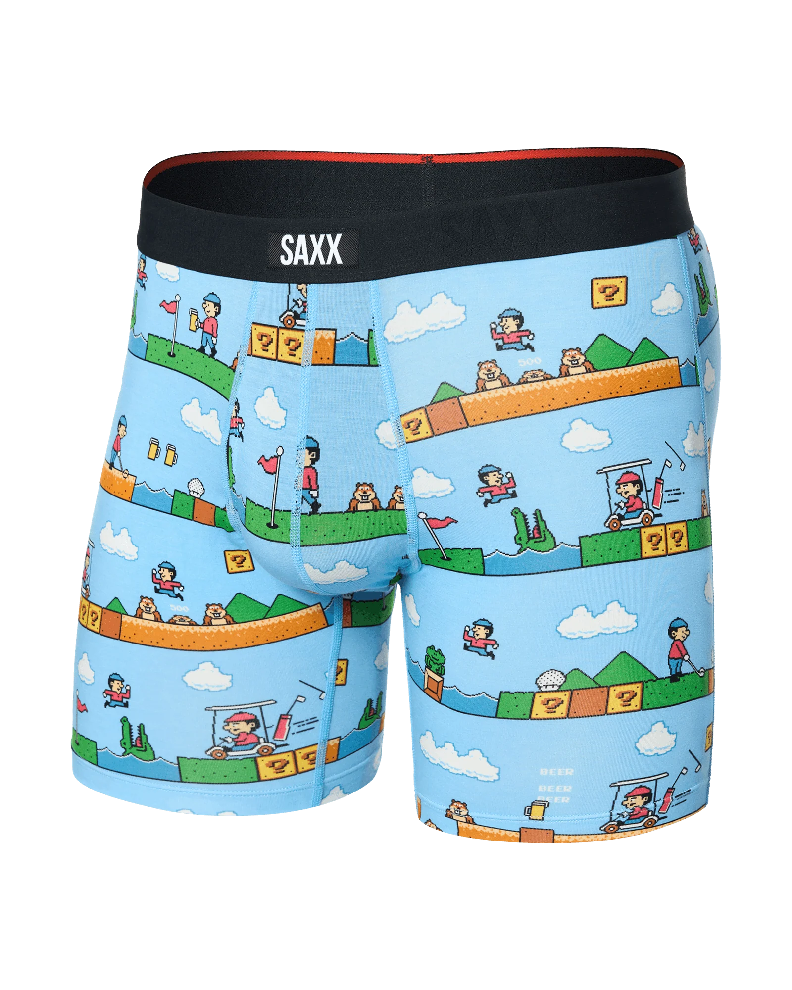 Saxx Men's Vibe XTRA Boxer Brief Fly - OUT OF BOUNDS-BLUE