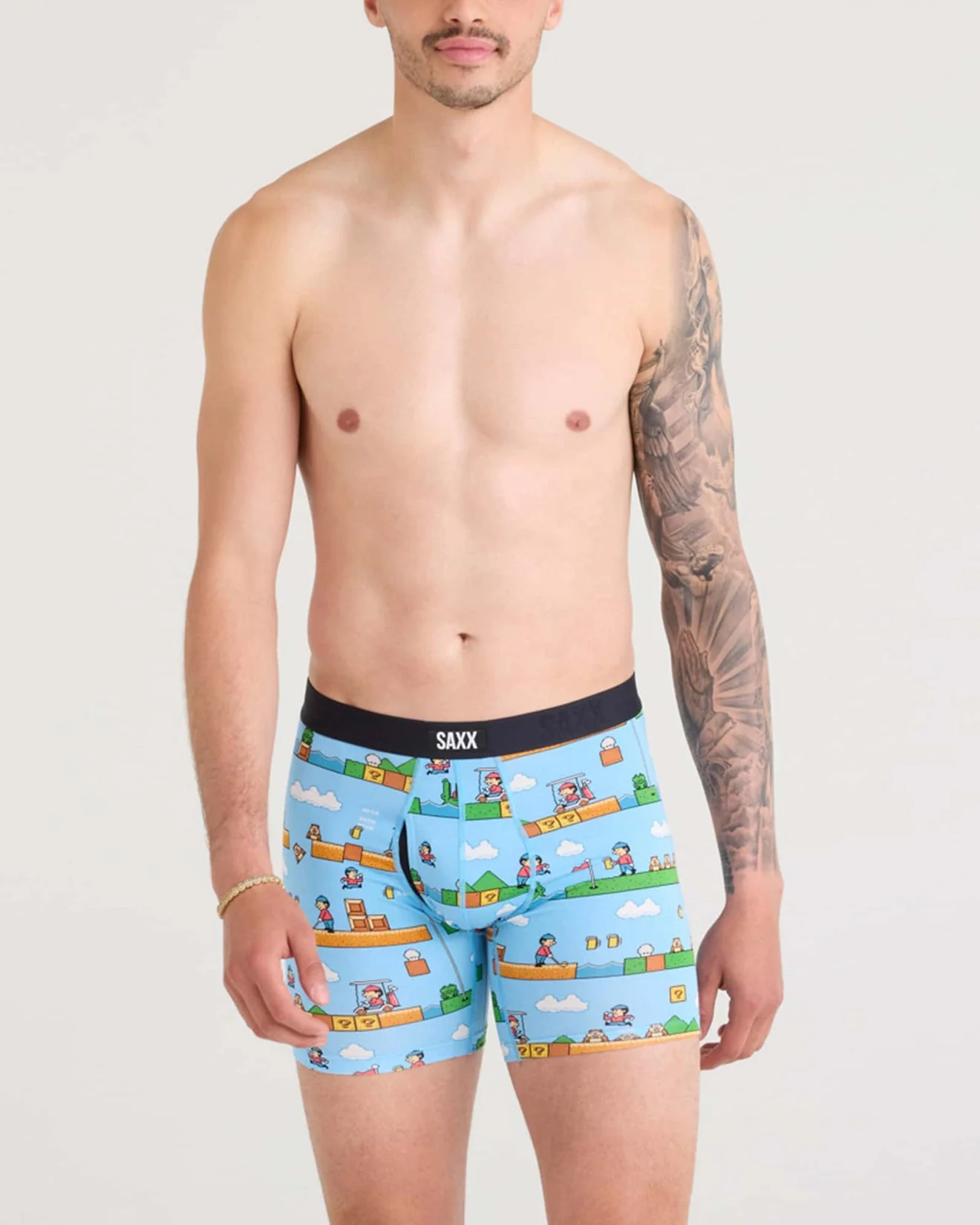 Saxx Men's Vibe XTRA Boxer Brief Fly - OUT OF BOUNDS-BLUE - Image 2