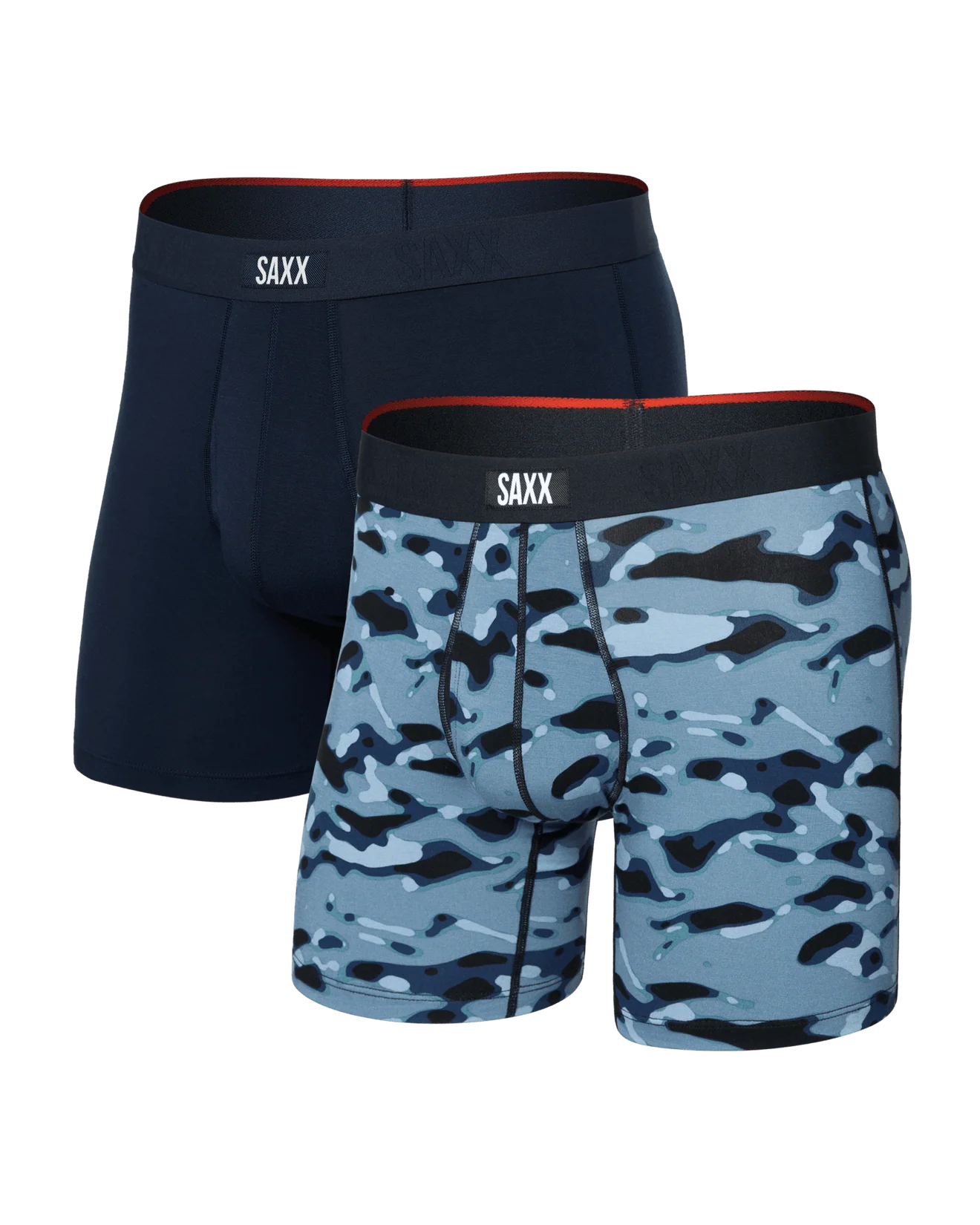 Saxx Men's Vibe Xtra Soft Comfor Boxers 2 Pack -POND CAMO/NAVY