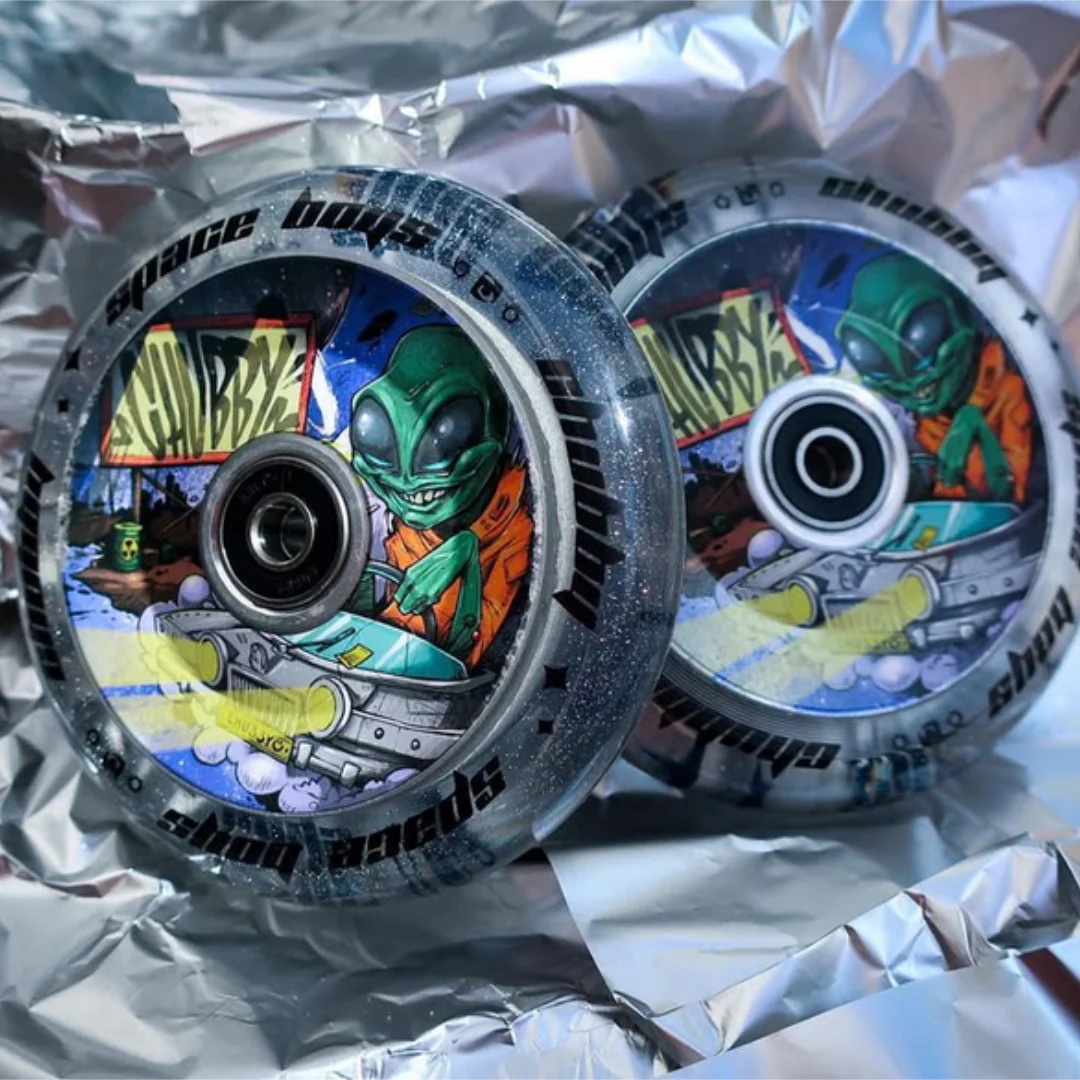 Chubby Spaceboys Alien Clear Glitter - Single Wheel - Image 7