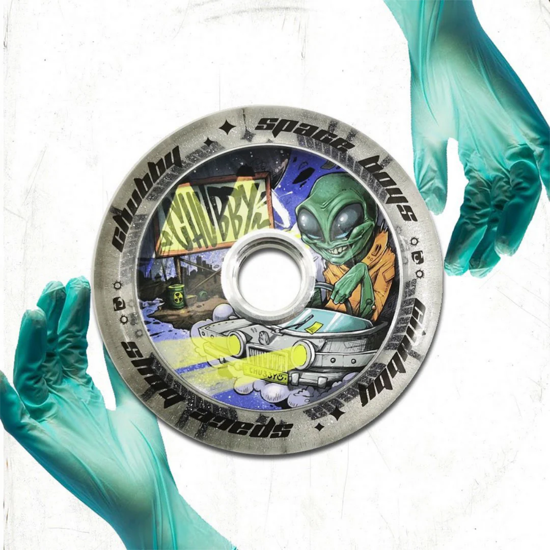 Chubby Spaceboys Alien Clear Glitter - Single Wheel - Image 8