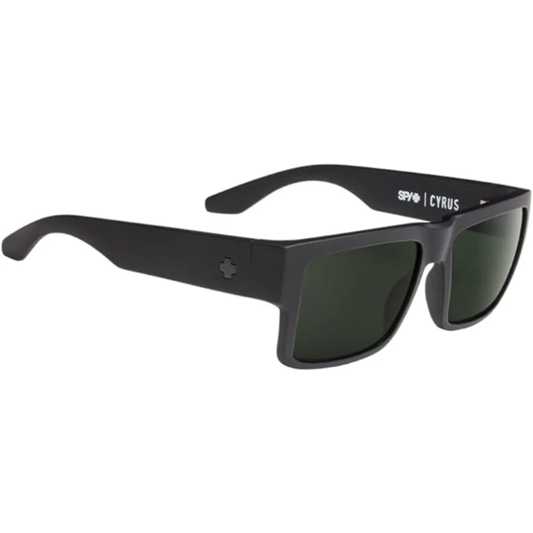 Spy Cyrus Sunglasses - Soft Matte Black - HD Plus Gray Green Polar - Image 4