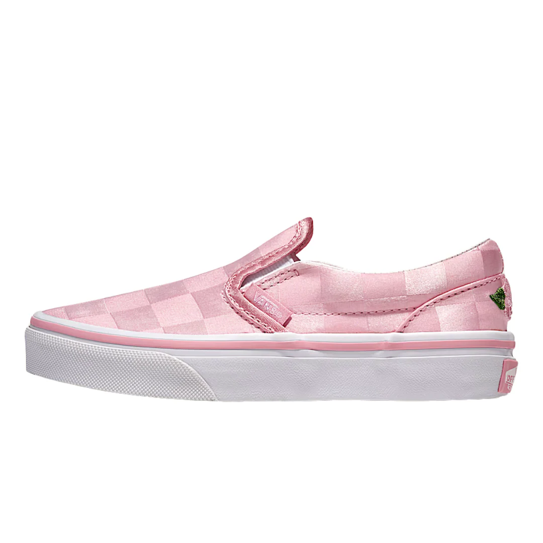 Vans Kids Classic Slip On Shoes - Satin Rose Pink/White