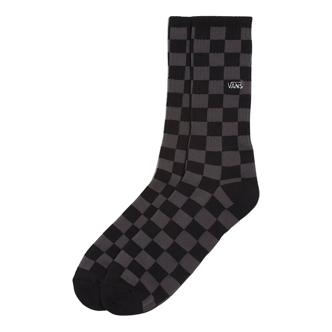 Vans Men's Checkerboard Crew - Black-Charcoal