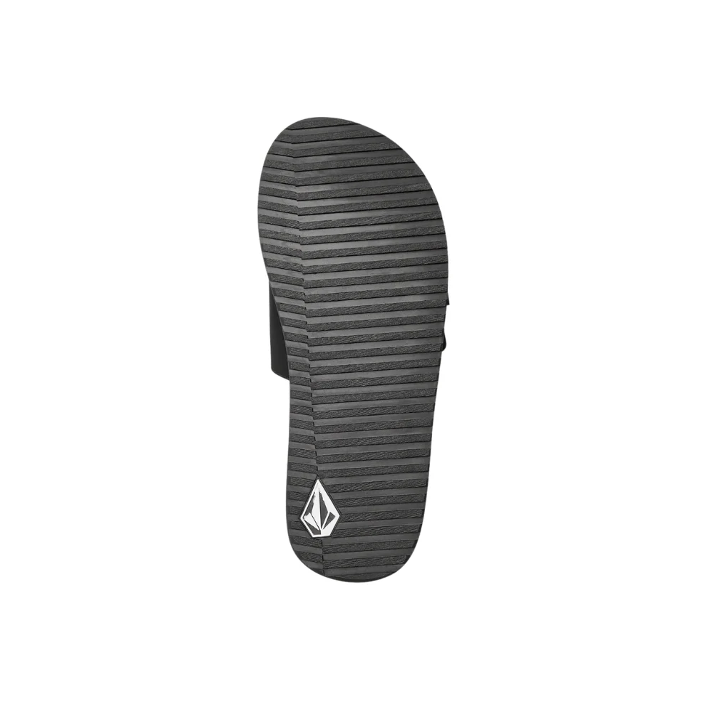 Volcom Men's Recliner Slide Sandals - Black/White - Image 5