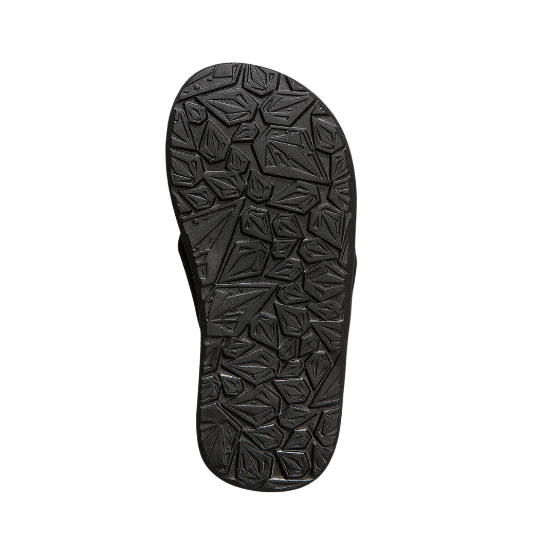 Volcom Recliner Little Youth Sandals - Black White - Image 4