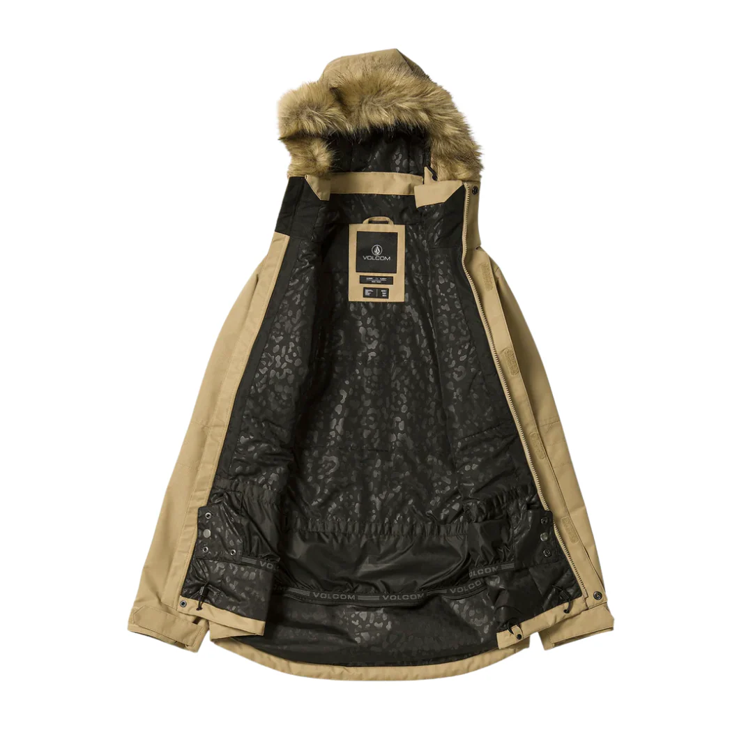 Volcom Women's Fawn Insulated Jacket - Dark Khaki - Image 4