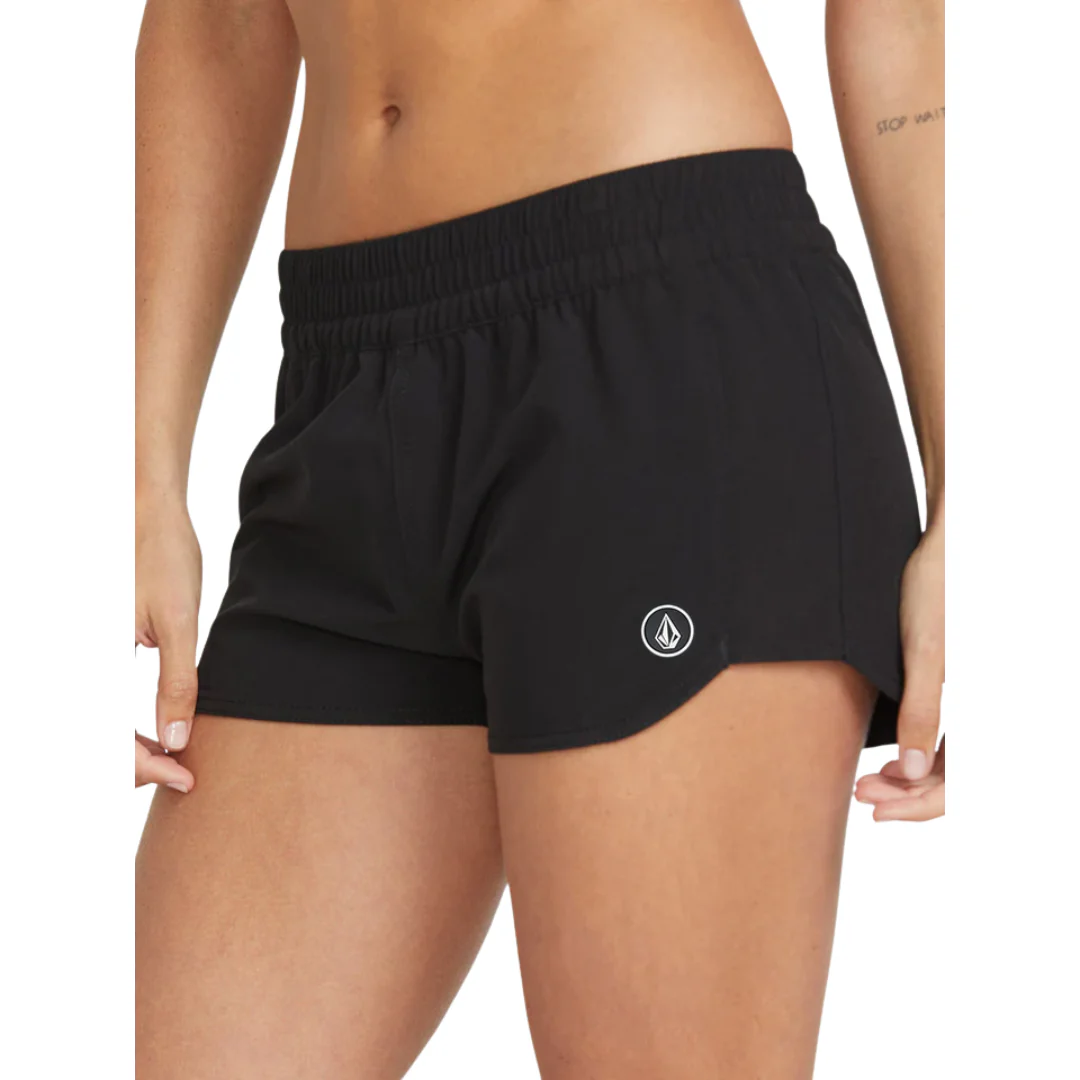 Volcom Women's Simply Solid Boardshort - Black - Image 2